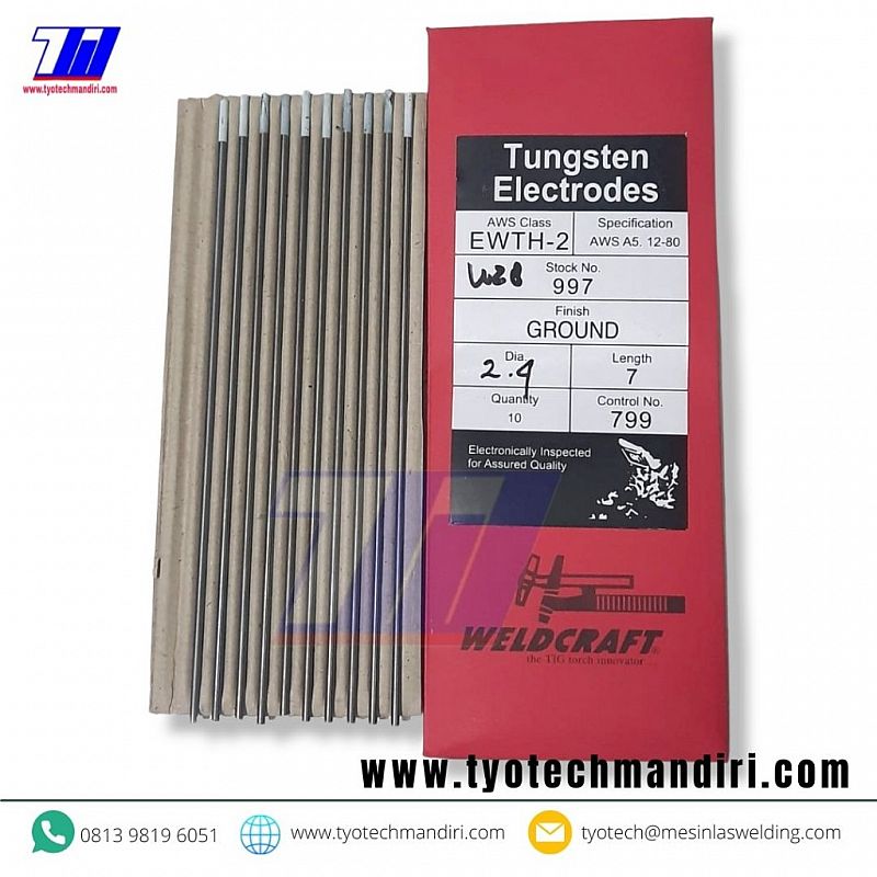 TUNGSTEN WHITE ELECTRODE SIZE : 2,4mm