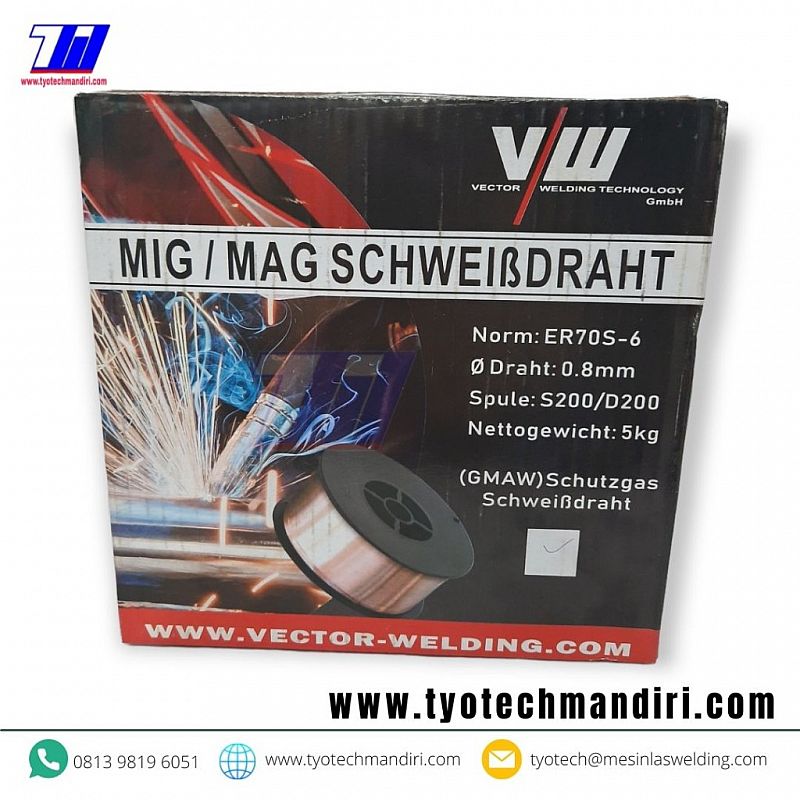KAWAT LAS ROLL MIG/MAG SCHWEIBDRAHT ER70S-6 DIA. 0.8mm