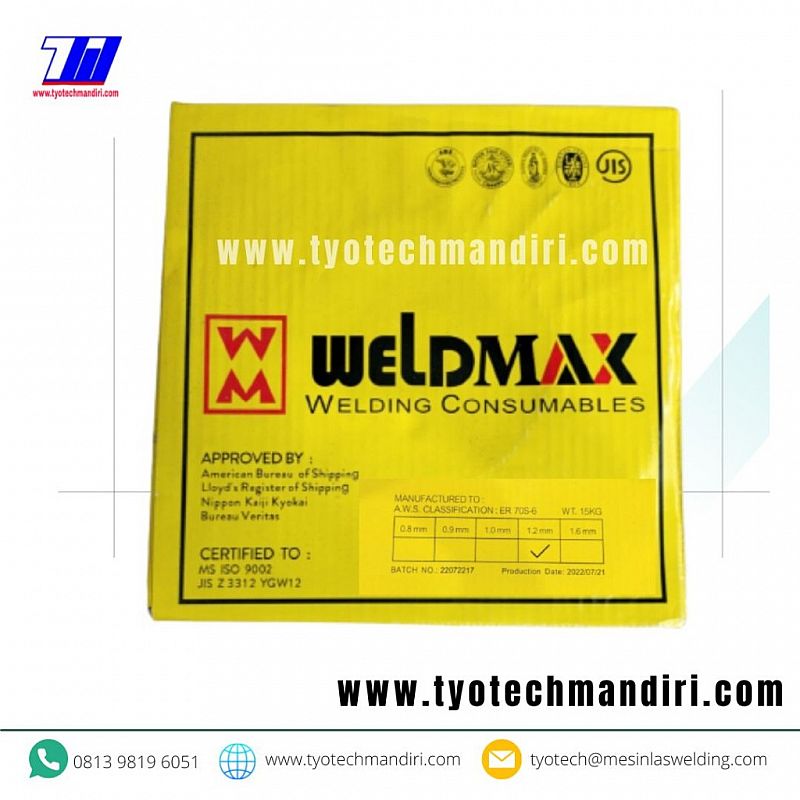 KAWAT LAS MIG CO2 AWS A5.18 ER70S-6 WM-5-0 Dia. 1.2mm&nbsp;- WELDMAX