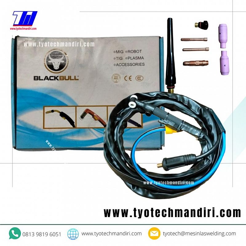 TIG TORCH WP-26 - 4 METER (BLACKBULL)