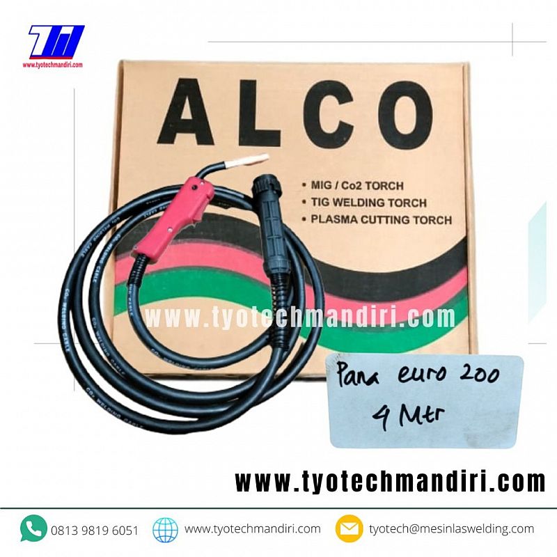 WELDING TORCH 200A PANA EURO 4 METER - ALCO