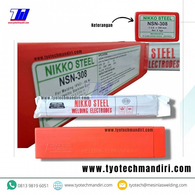 KAWAT LAS NIKKO STEEL NSN-308 Dia. 4.0mm