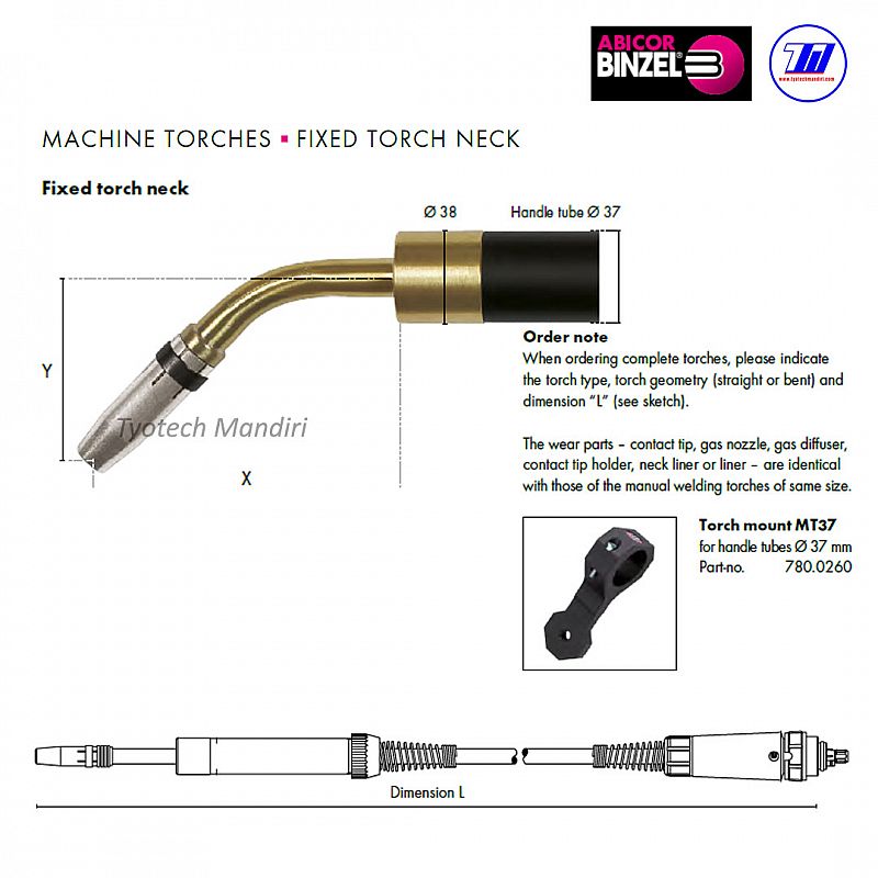 MACHINE TORCHES ▪ FIXED TORCH NECK