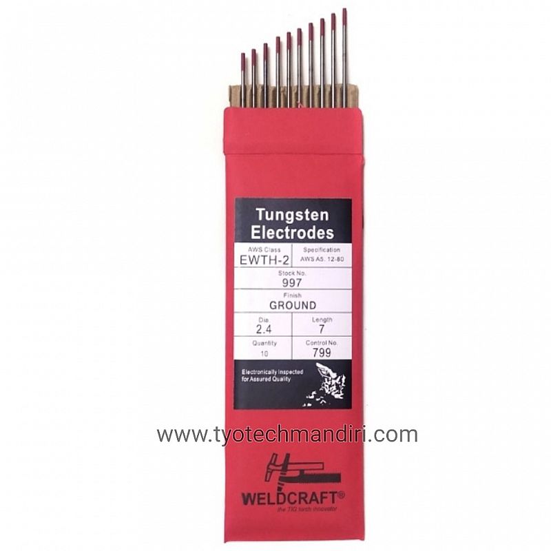 TUNGSTEN RED ELECTRODE SIZE : 2.4mm 
