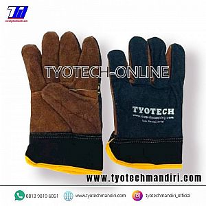 SARUNG TANGAN LAS KOMBINASI COKLAT