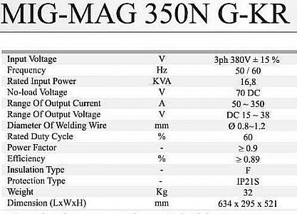MESIN LAS CO2 MIG/MAG 350N G-KR MULTIPRO