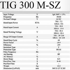 MESIN LAS TIG 300 M-SZ MULTIPRO