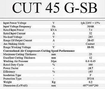 MESIN LAS CUT 45 G-SB MULTIPRO
