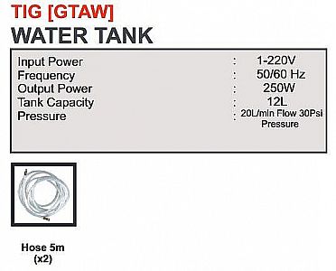 MESIN LAS TIG [GTAW] WATER TANK HUGONG