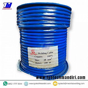 KABEL LAS 35mm BIRU 1 meter - TIGA JAYA