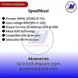 MESIN LAS LINCOLN INVERTEC CC 400TP