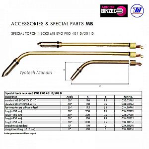 SPECIAL TORCH NECKS MB EVO PRO 401 D/501 D
