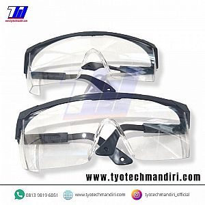 Kaca mata safety las bening (Gagang Hitam)