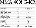 MESIN LAS MMA 400i G-KR MULTIPRO