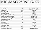 MESIN LAS CO2 MIG/MAG 250NF G-KR MULTIPRO