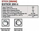 MESIN LAS STICK [SMAW] ESTICK 200 III - HUGONG
