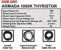 MESIN LAS SUB ARC ARMADA 1000K THYRISTOR HUGONG