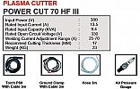 MESIN LAS PLASMA CUTTER POWER CUT 70 HF III HUGONG