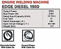 MESIN LAS ENGINE WELDING MACHINE EDGE DIESEL 190D HUGONG